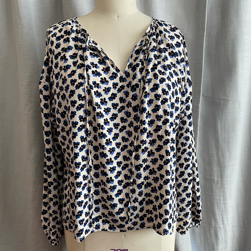 Elizabeth and James Long Sleeve Floral Blouse